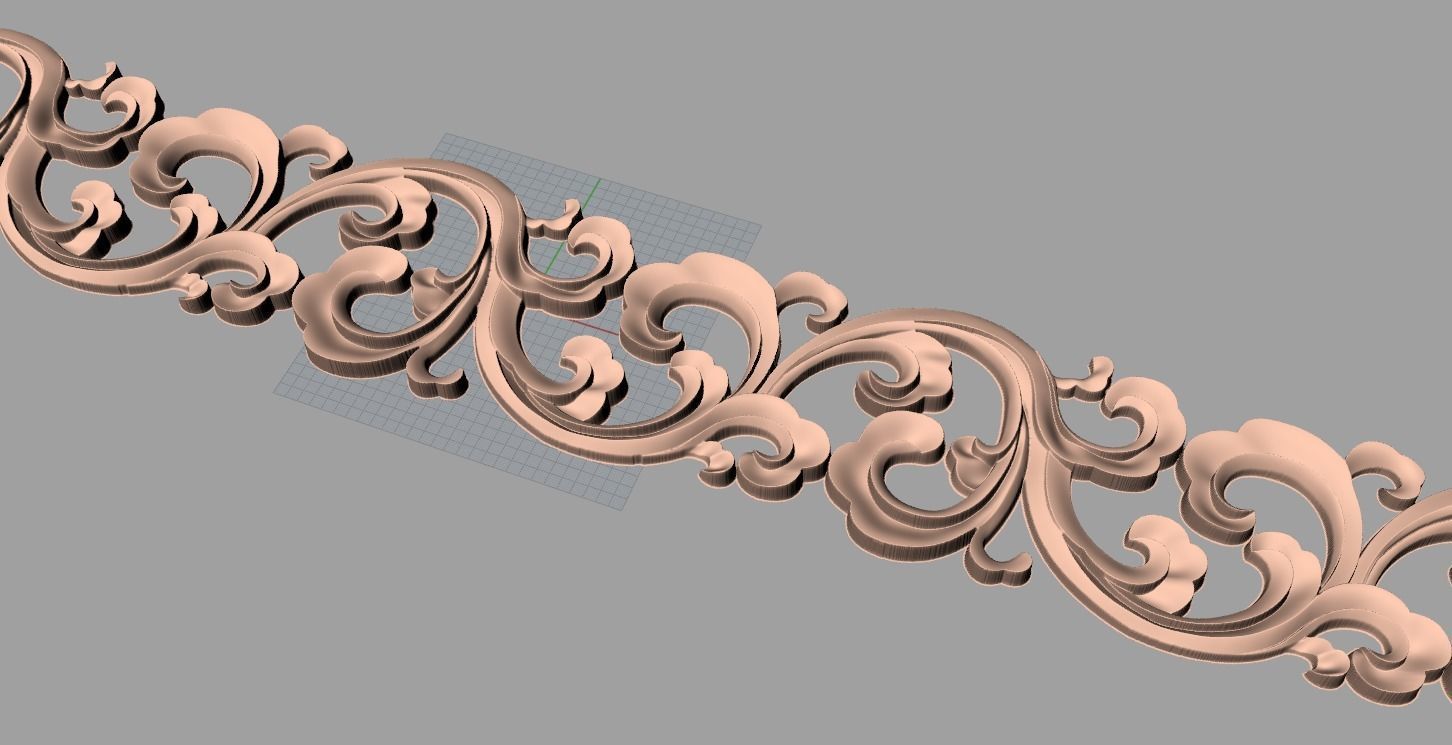 Door flower 3D relief STL Model for CNC woodworking carving E316 3D model_1