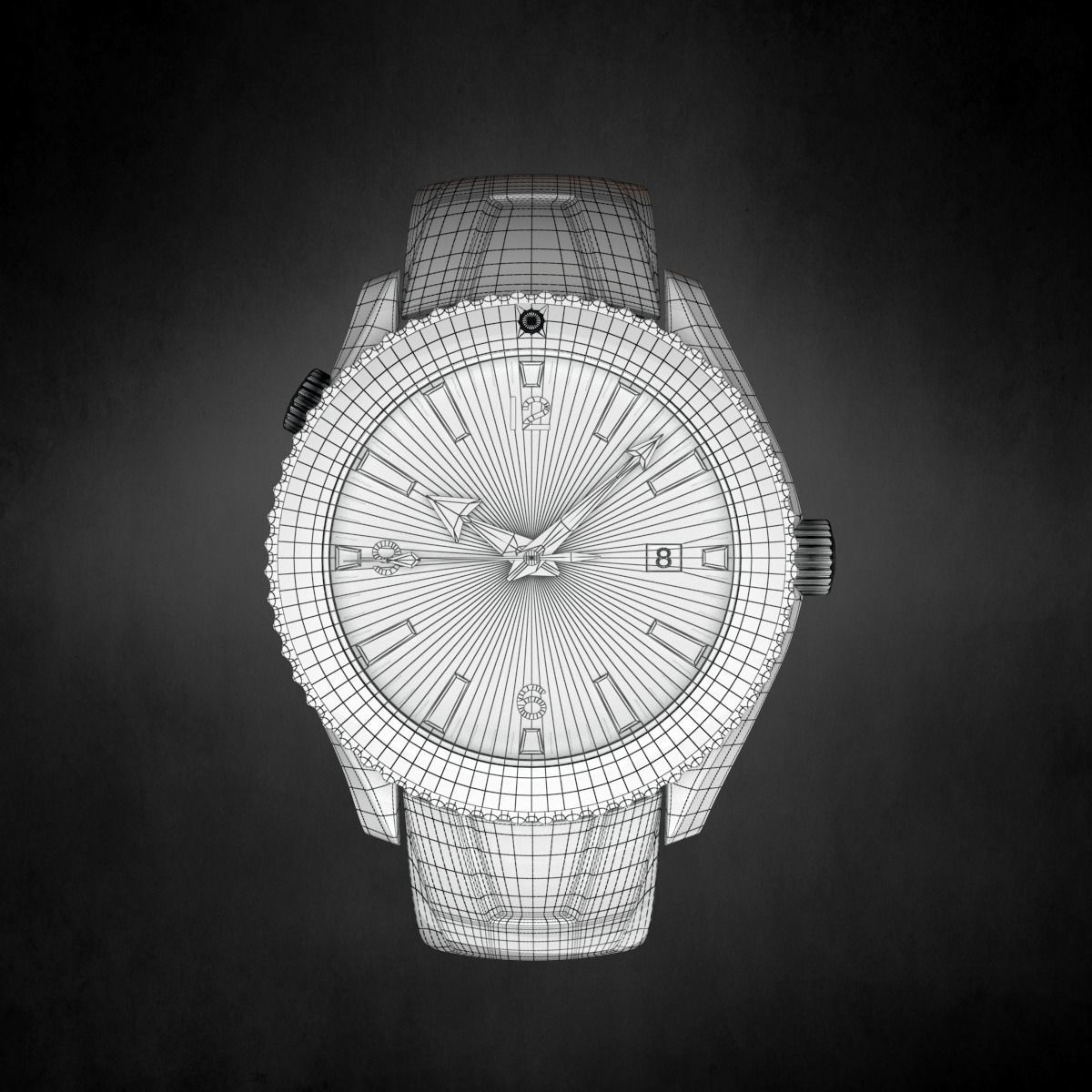 Omega Seamaster Watch 3D model_5