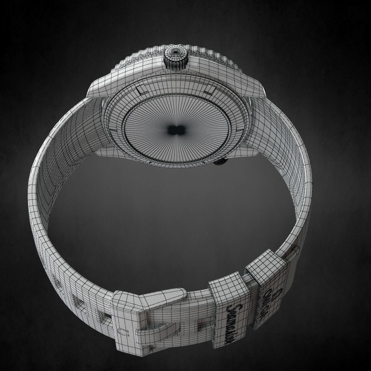 Omega Seamaster Watch 3D model_7