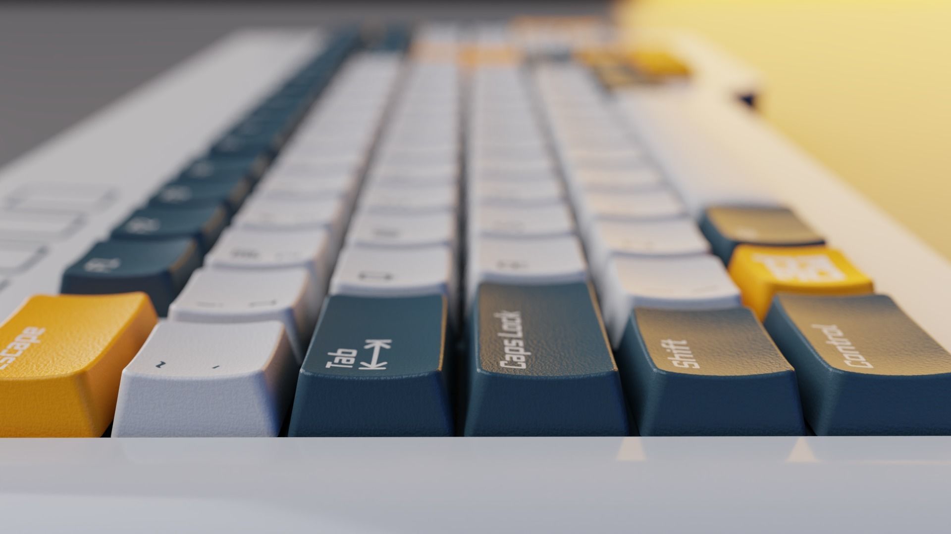 Retro Modern Keyboard 3D model_2