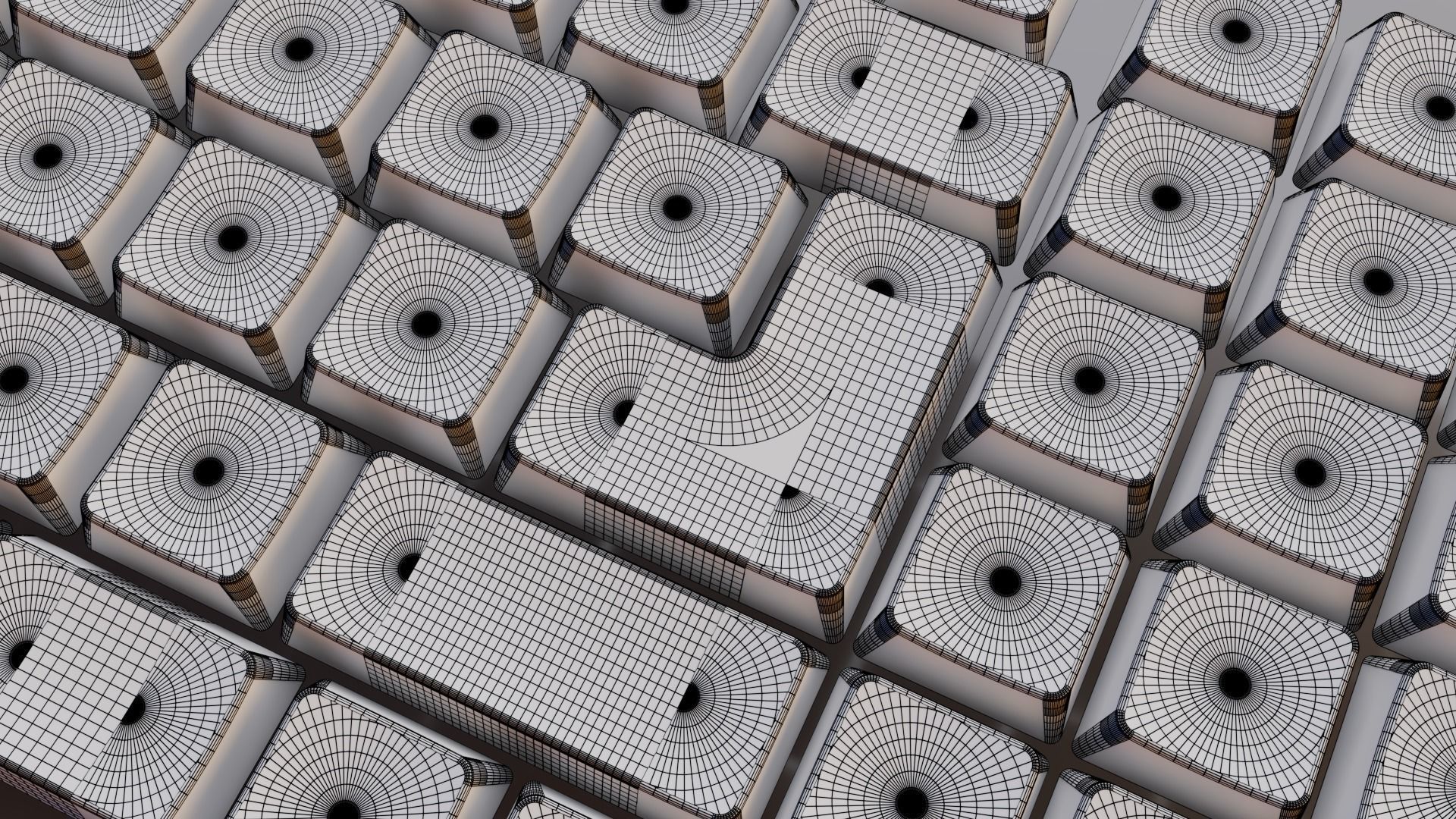 Retro Modern Keyboard 3D model_3