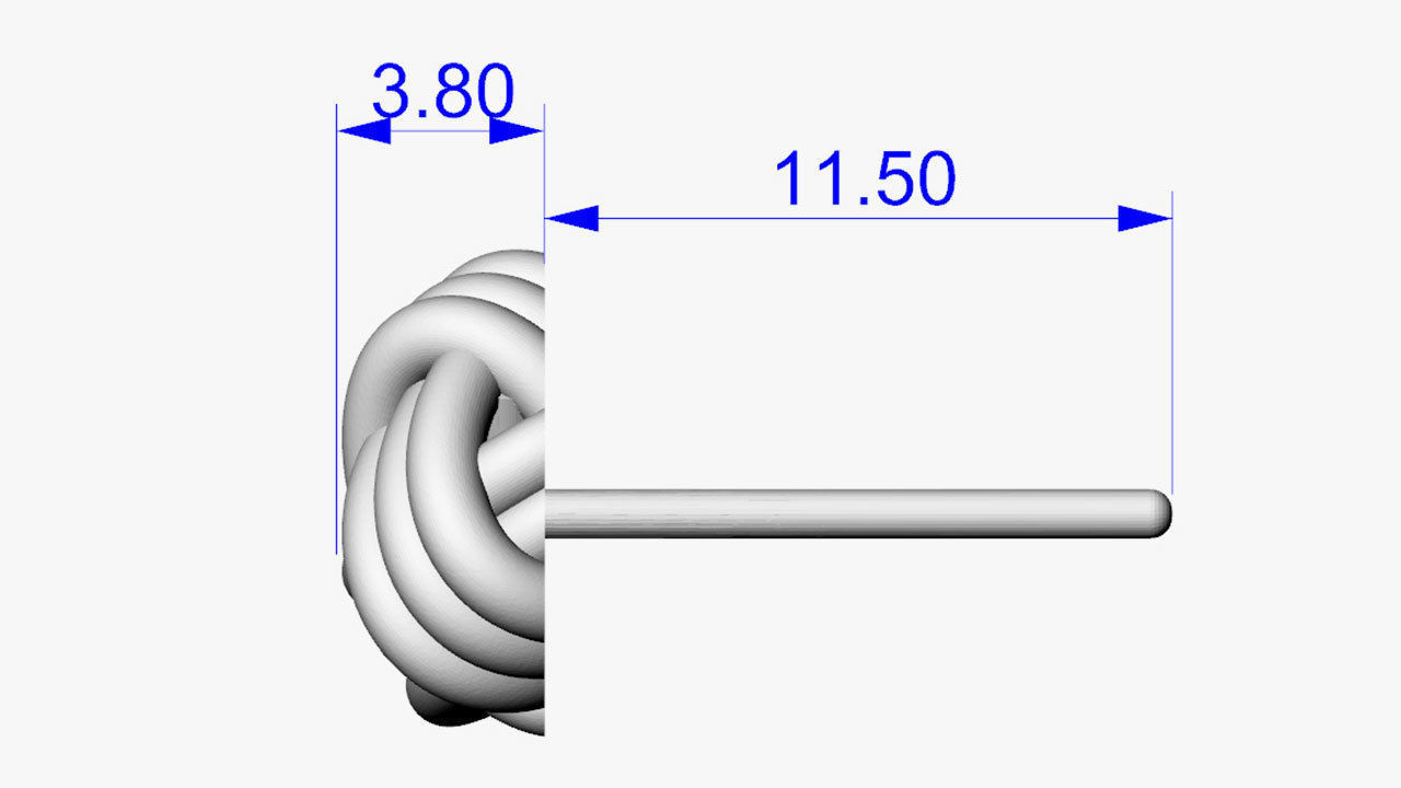 Knot earrings 3D print model_16