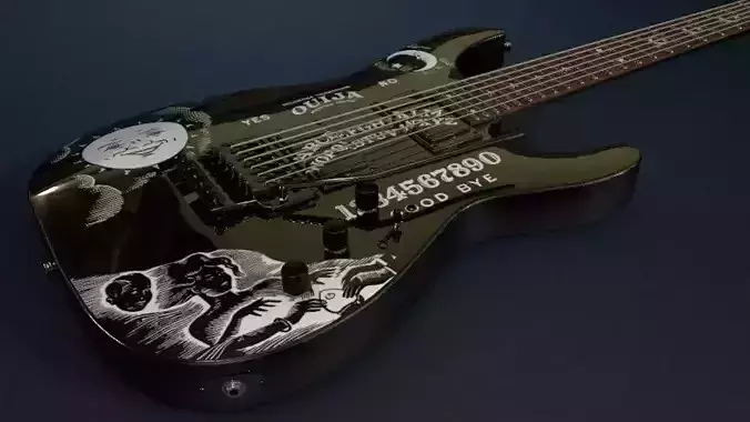 Kirk Hammett - EPS Ouija Guitar  Black