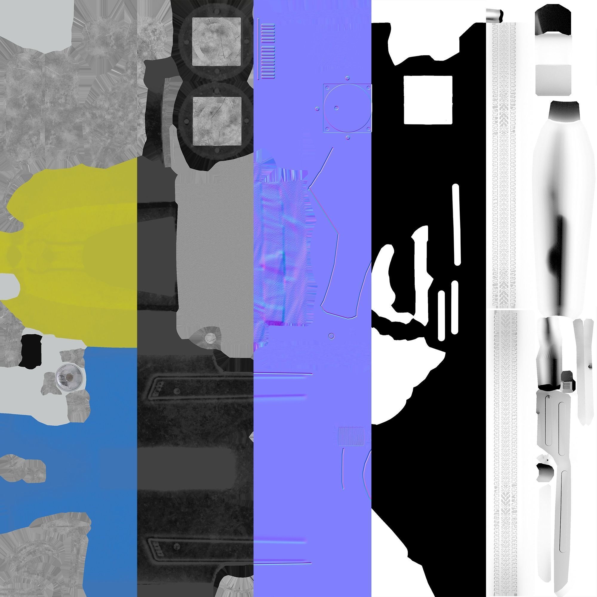 Low poly Scooter Low-poly 3D model_11