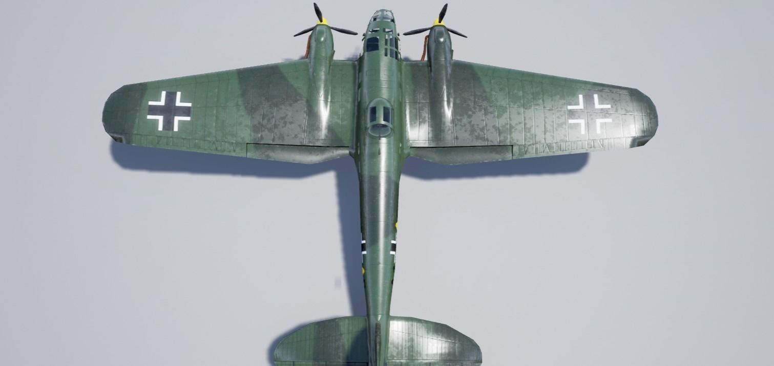 Heinkel 111 Low-poly 3D model_4