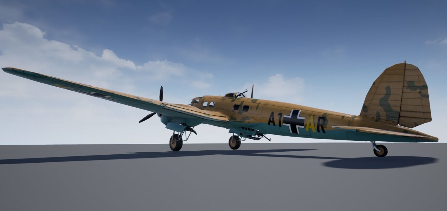 Heinkel 111 Low-poly 3D model_8