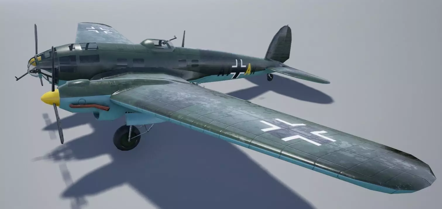Heinkel 111 Low-poly 3D model_0