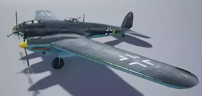 Heinkel 111 Low-poly 3D model