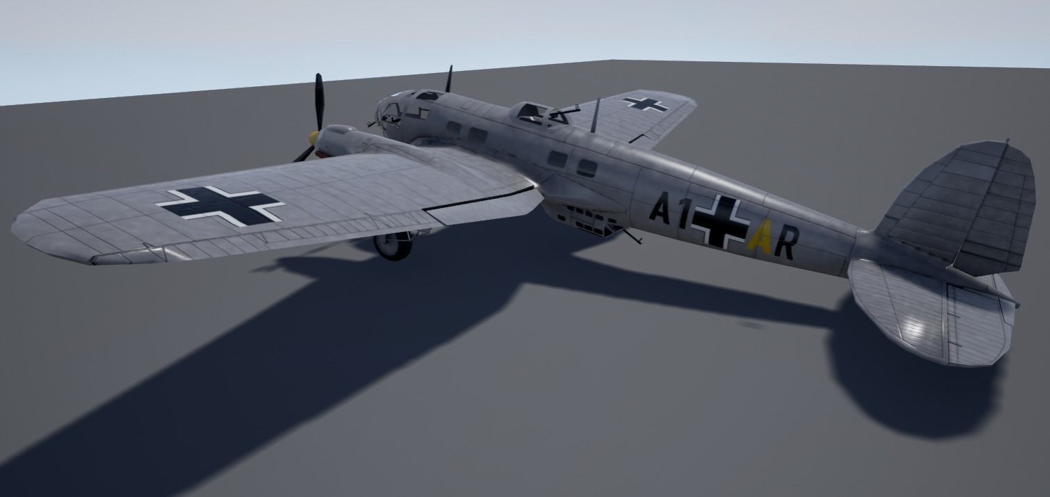 Heinkel 111 Low-poly 3D model_5