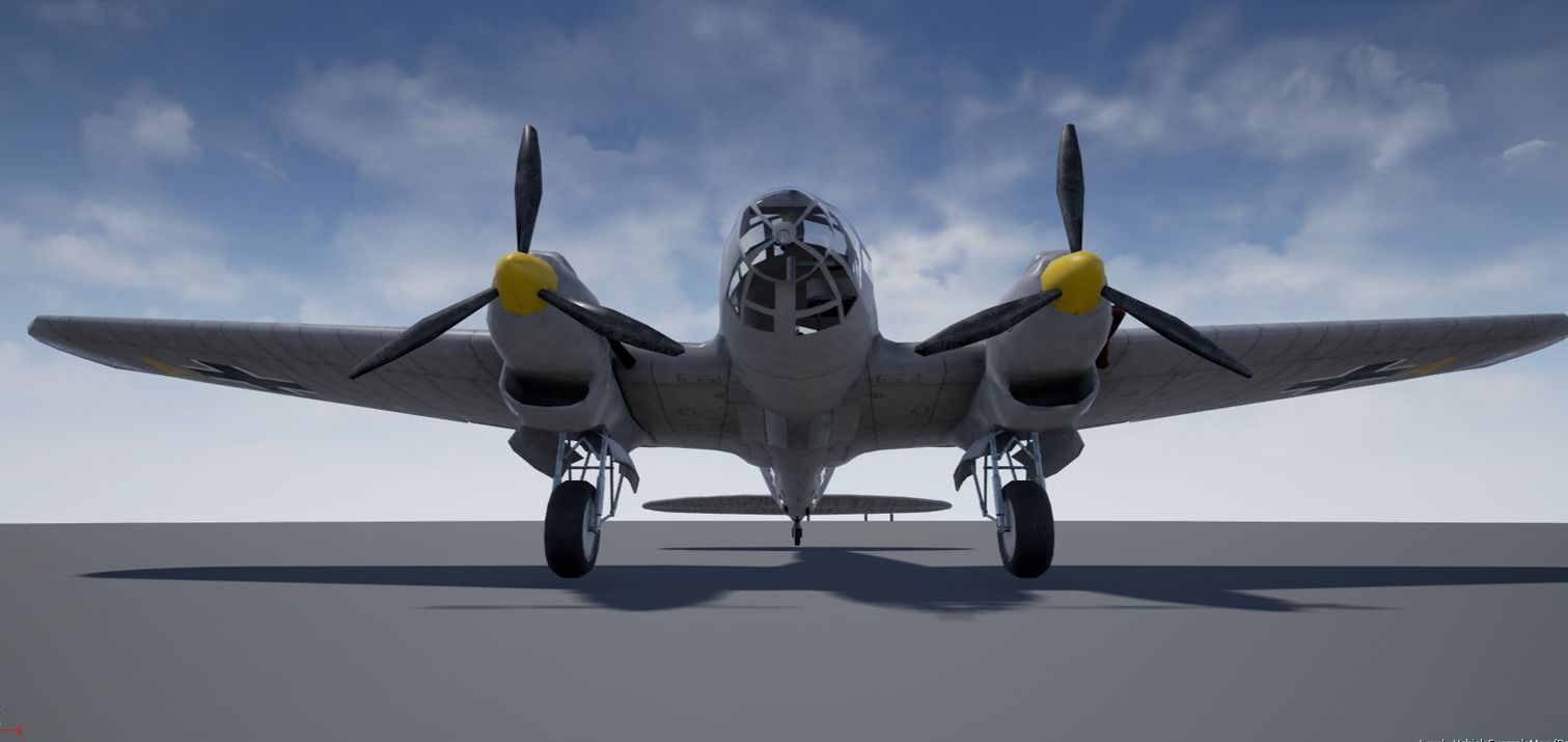 Heinkel 111 Low-poly 3D model_6