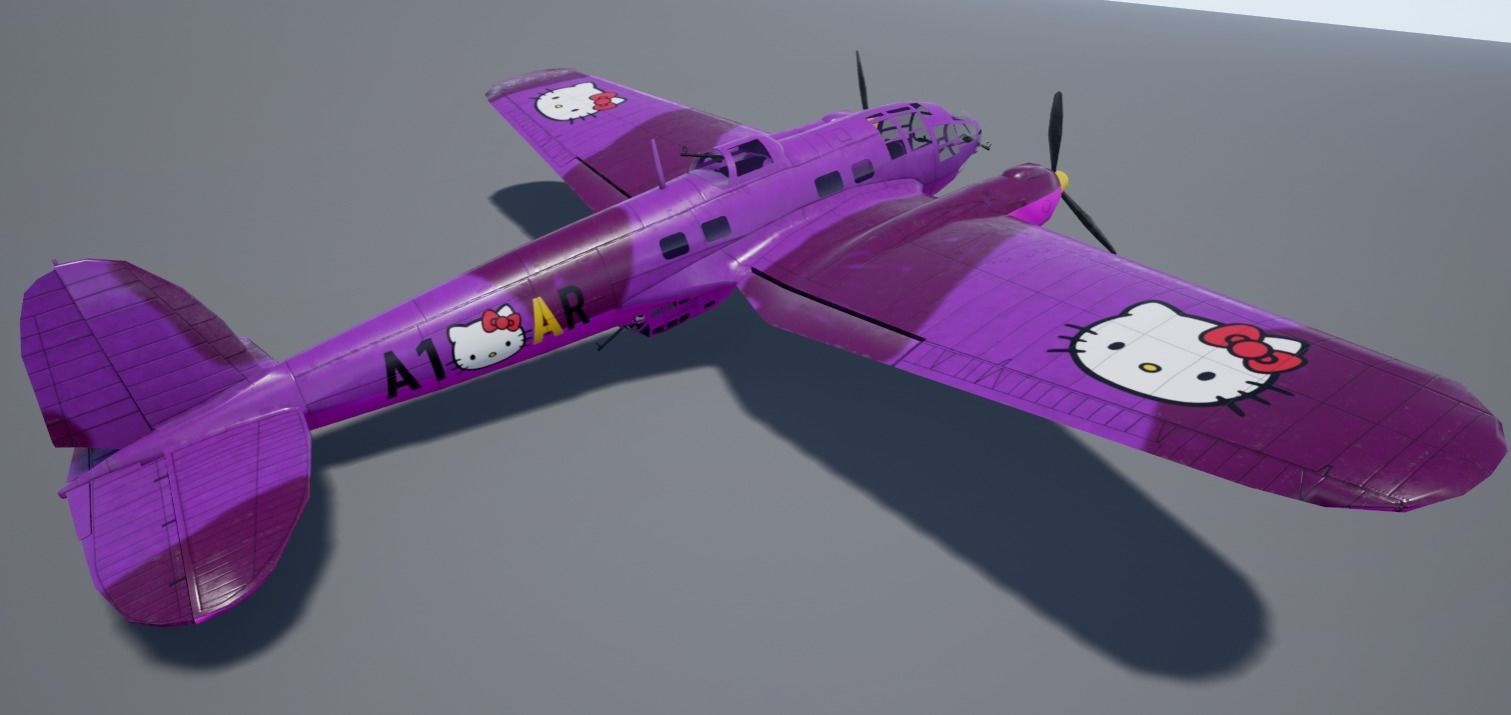 Heinkel 111 Low-poly 3D model_2