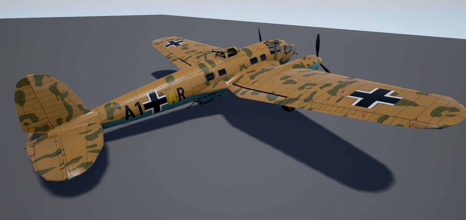 Heinkel 111 Low-poly 3D model_10