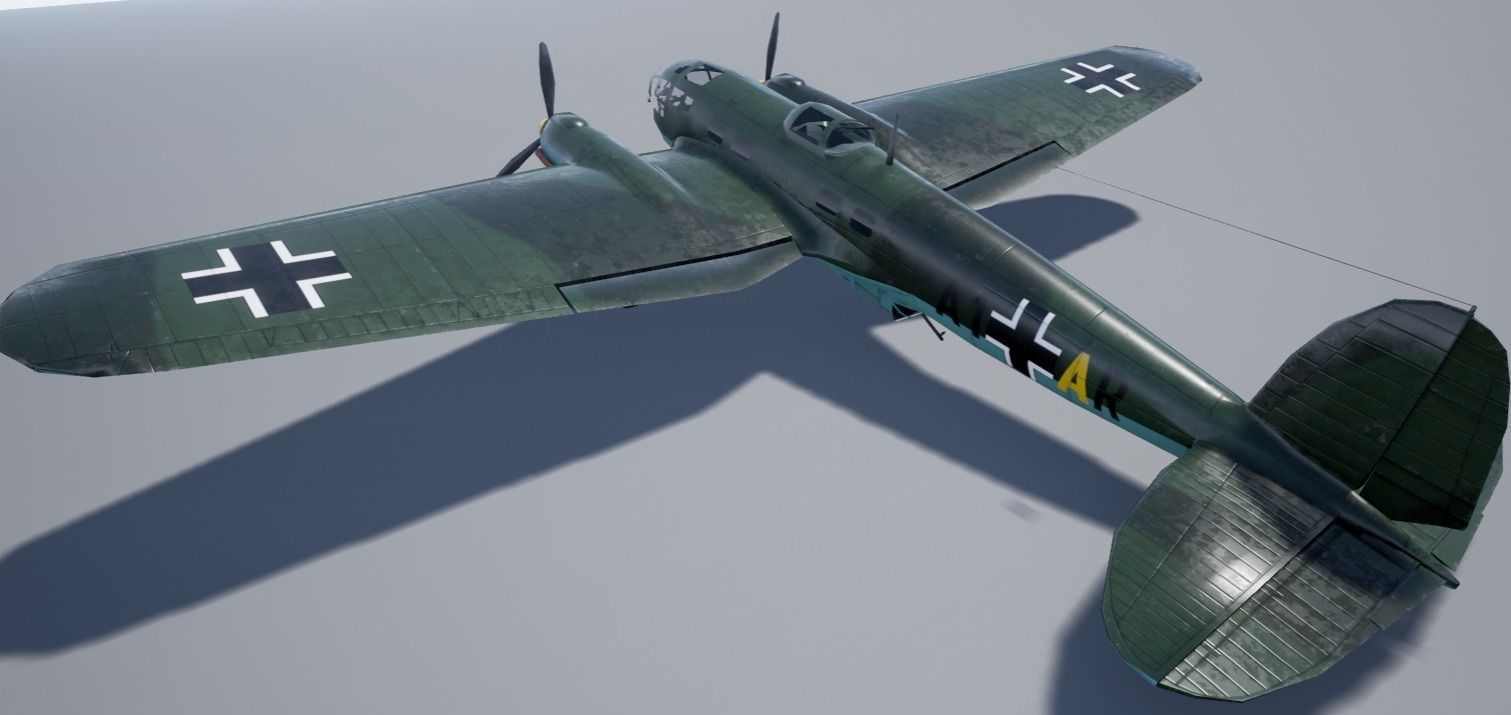 Heinkel 111 Low-poly 3D model_1