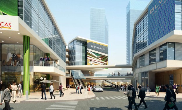 Building shopping mall in dubai 3D model_2