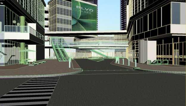 Building shopping mall in dubai 3D model_3