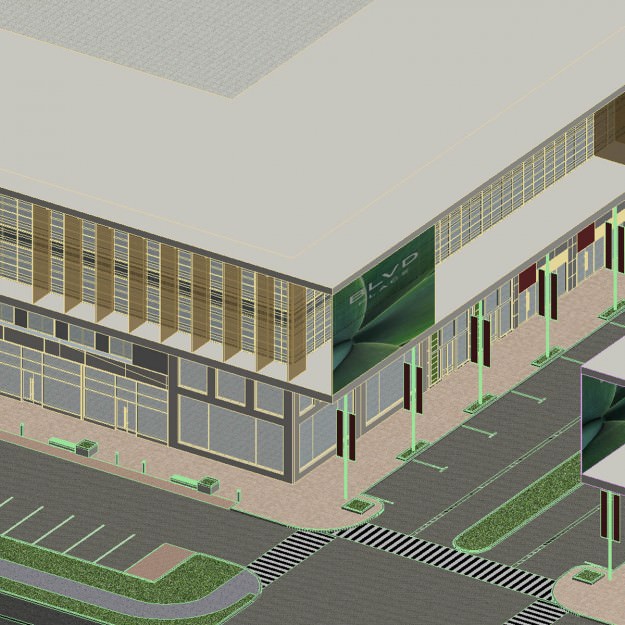 Building shopping mall in dubai 3D model_9