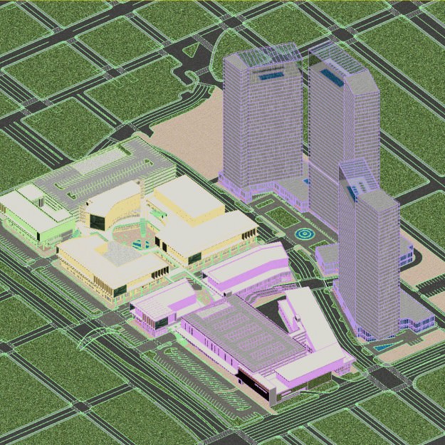 Building shopping mall in dubai 3D model_5