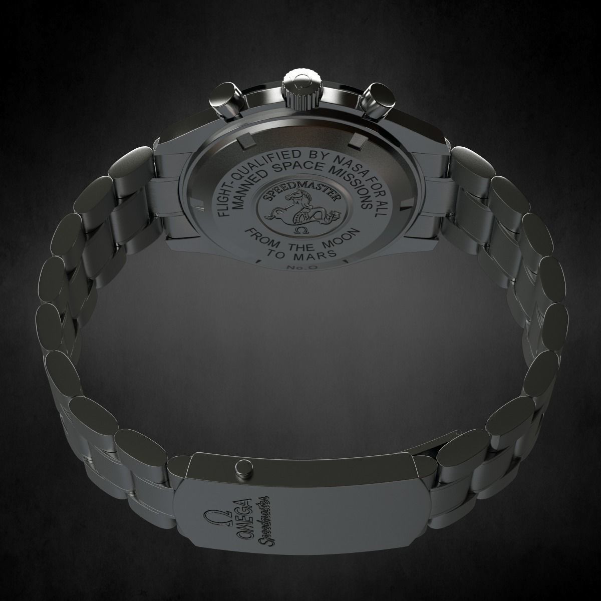 Omega Speedmaster Watch 3D model_4