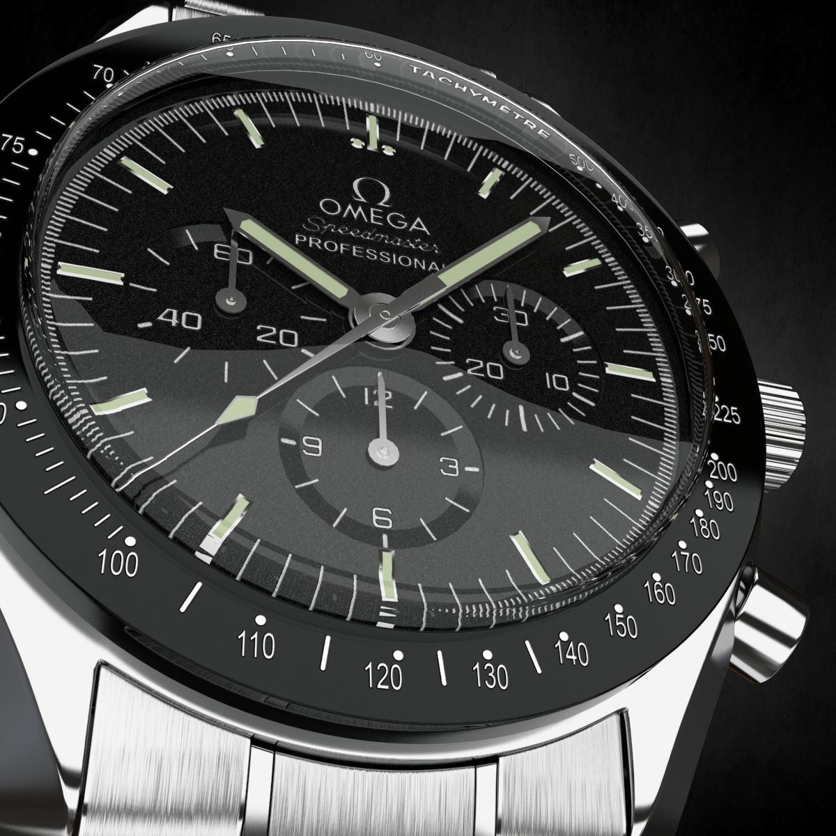 Omega Speedmaster Watch 3D model_1