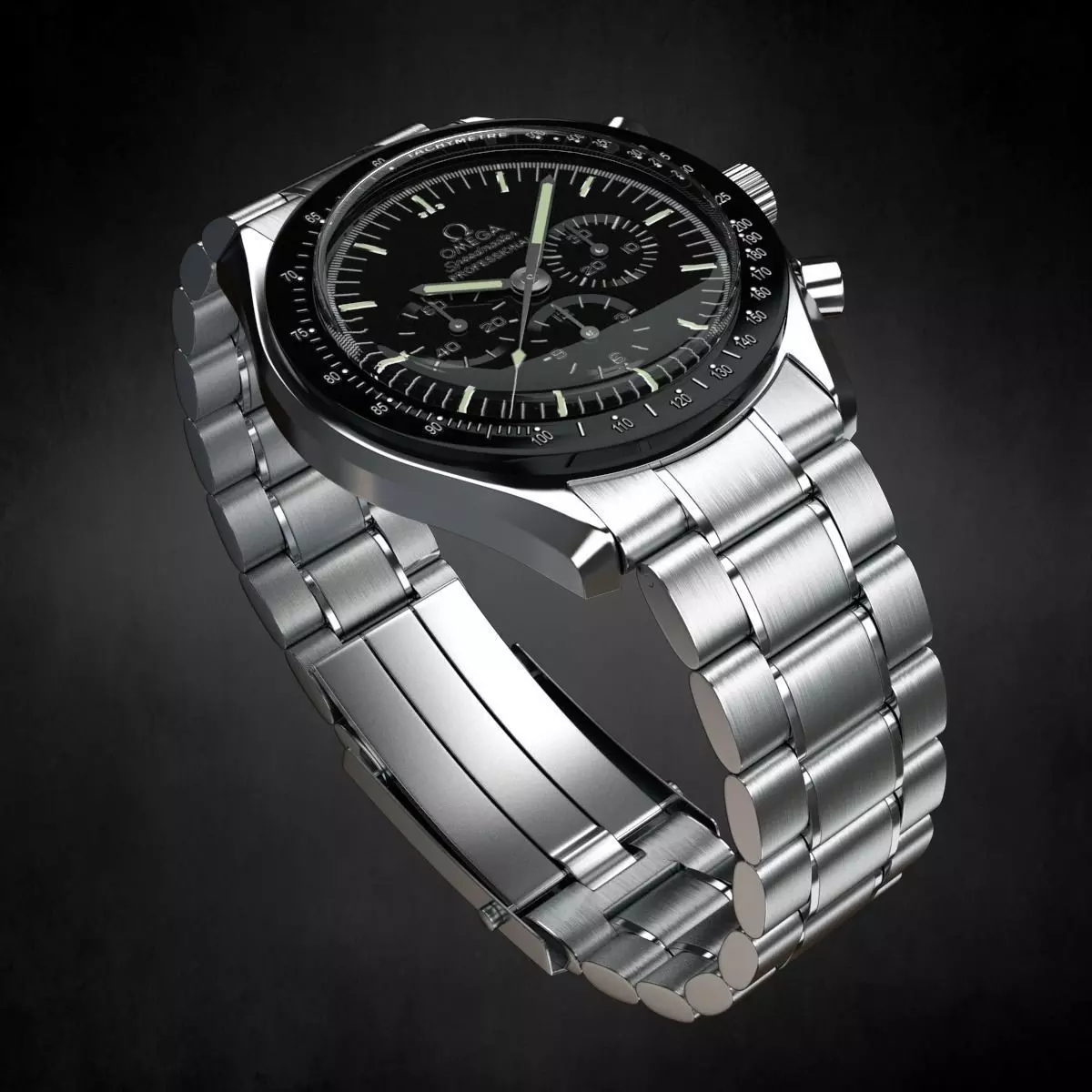Omega Speedmaster Watch 3D model_0