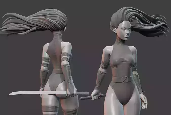 Psylocke Pose 3D model