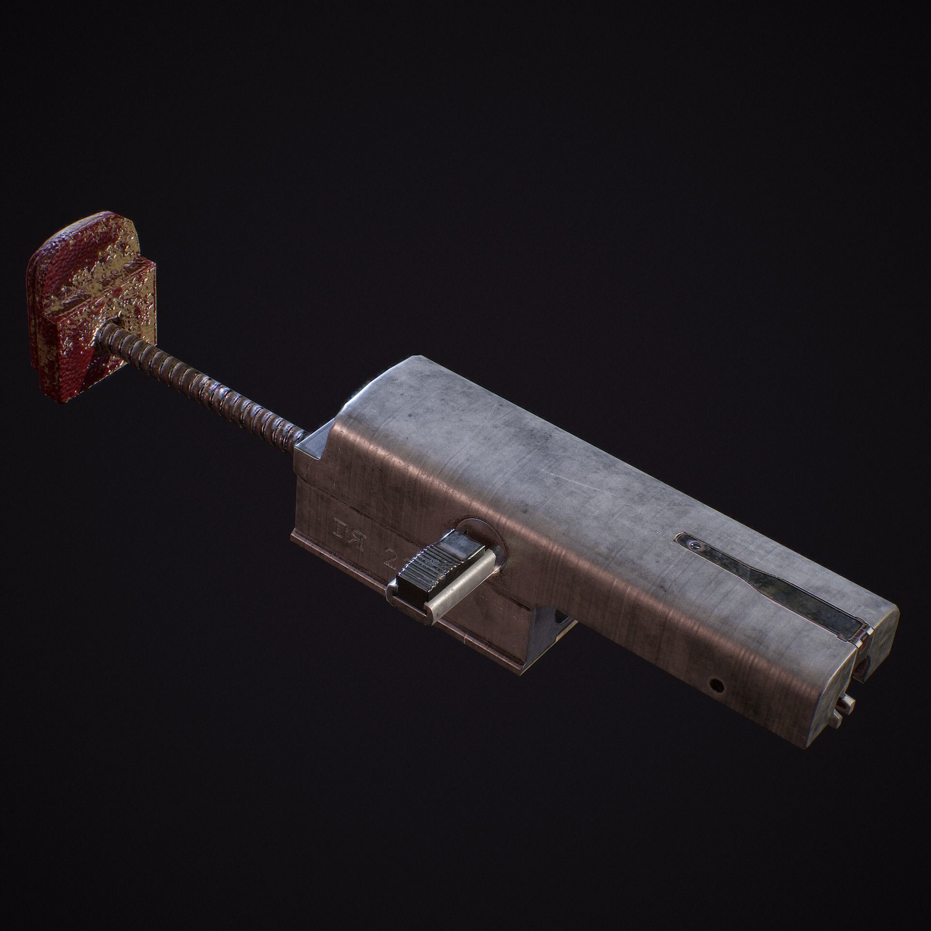 PPSh-41 Fully disassembled game model Low-poly 3D model_3