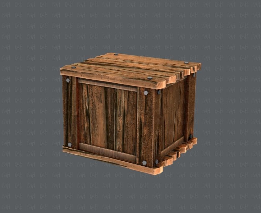 Chest and Box V01 Low-poly 3D model_21