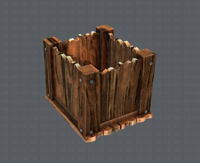 Chest and Box V01 Low-poly 3D model_19