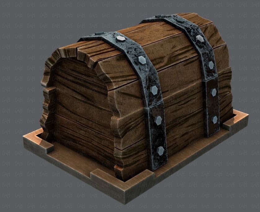 Chest and Box V01 Low-poly 3D model_24