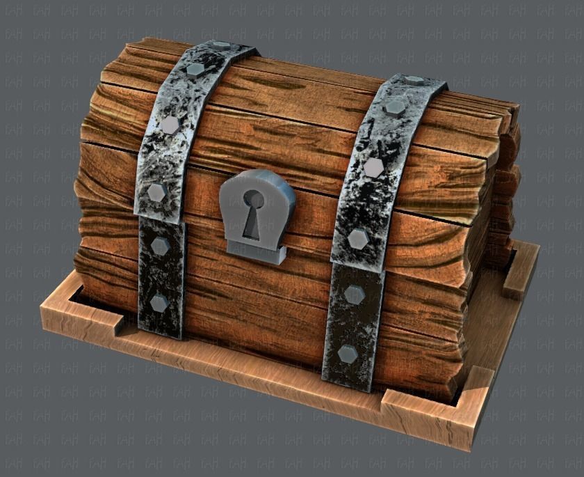 Chest and Box V01 Low-poly 3D model_23