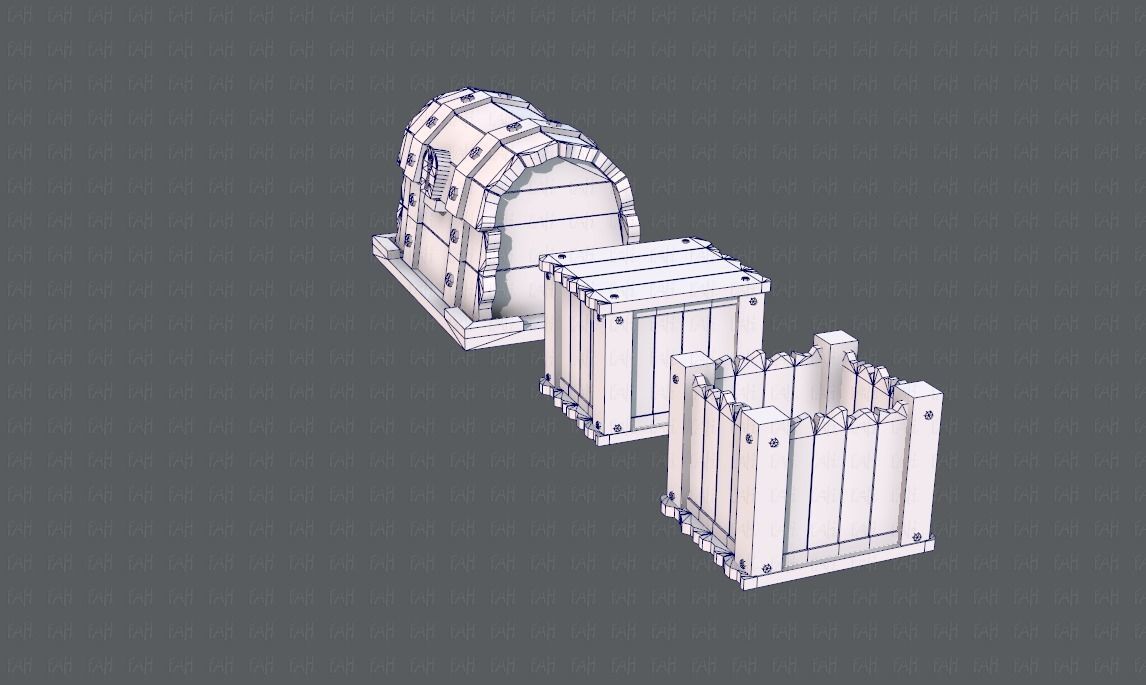 Chest and Box V01 Low-poly 3D model_35