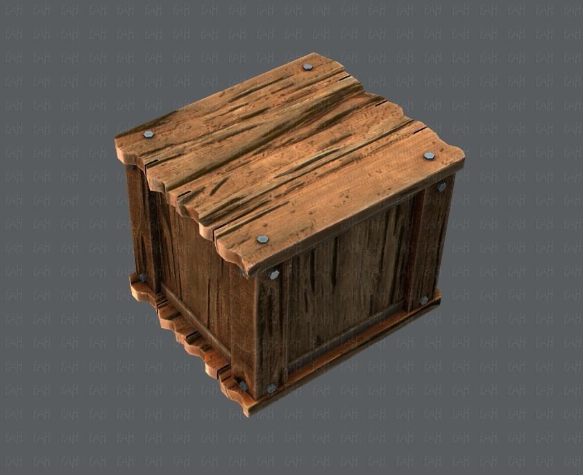 Chest and Box V01 Low-poly 3D model_22