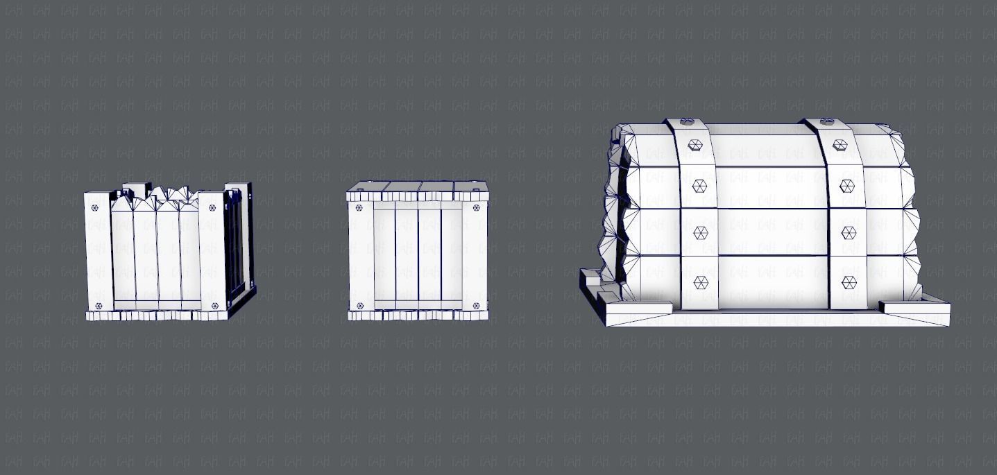 Chest and Box V01 Low-poly 3D model_15