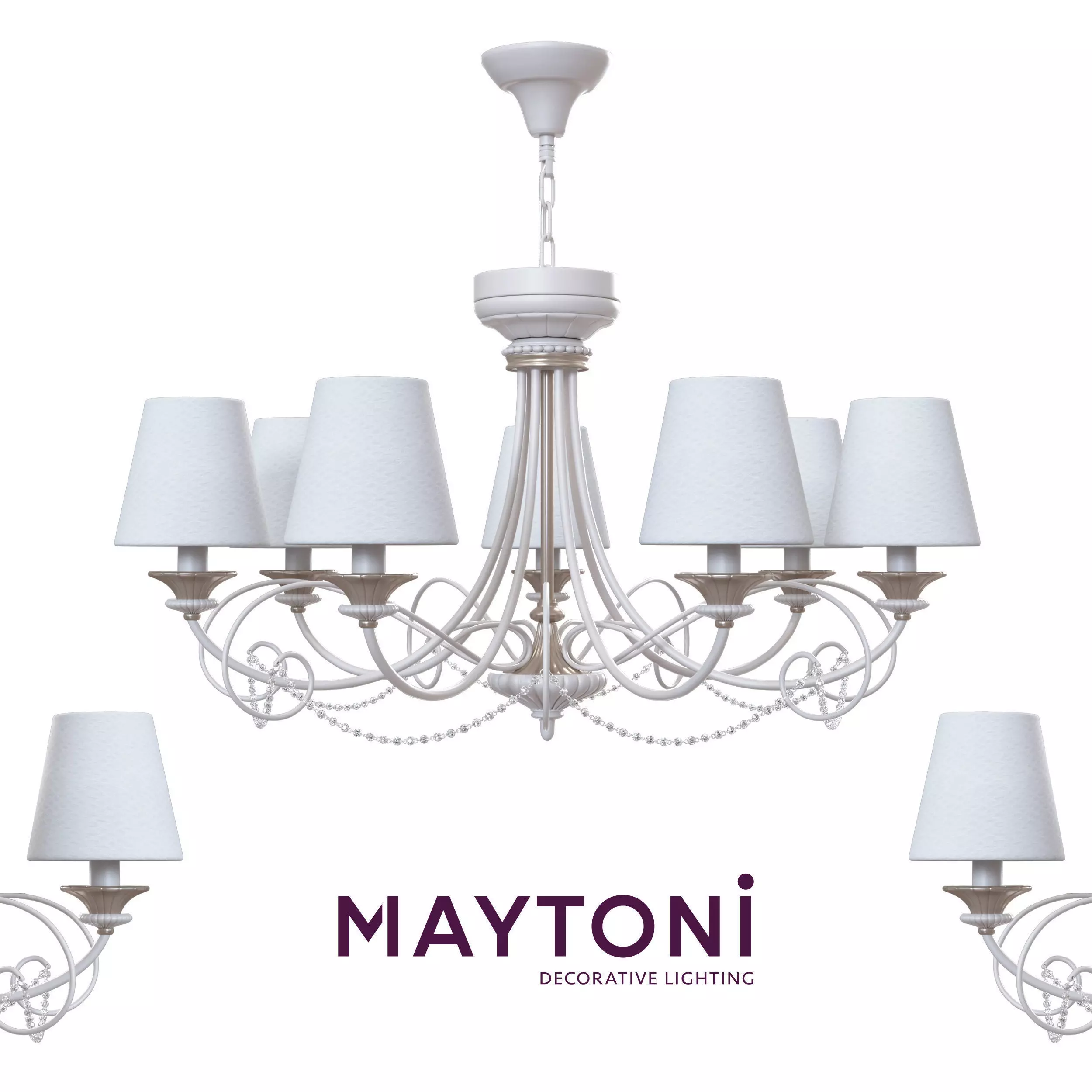 Chandelier ARM424-PL-07-W Maytoni Classic free 3d model Free 3D print model_0