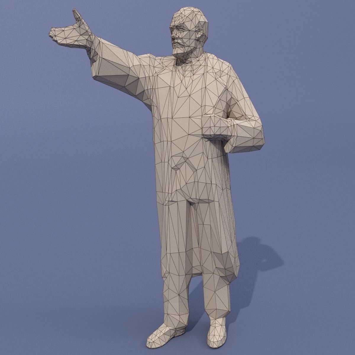 Two monuments of Lenin 3D model_8