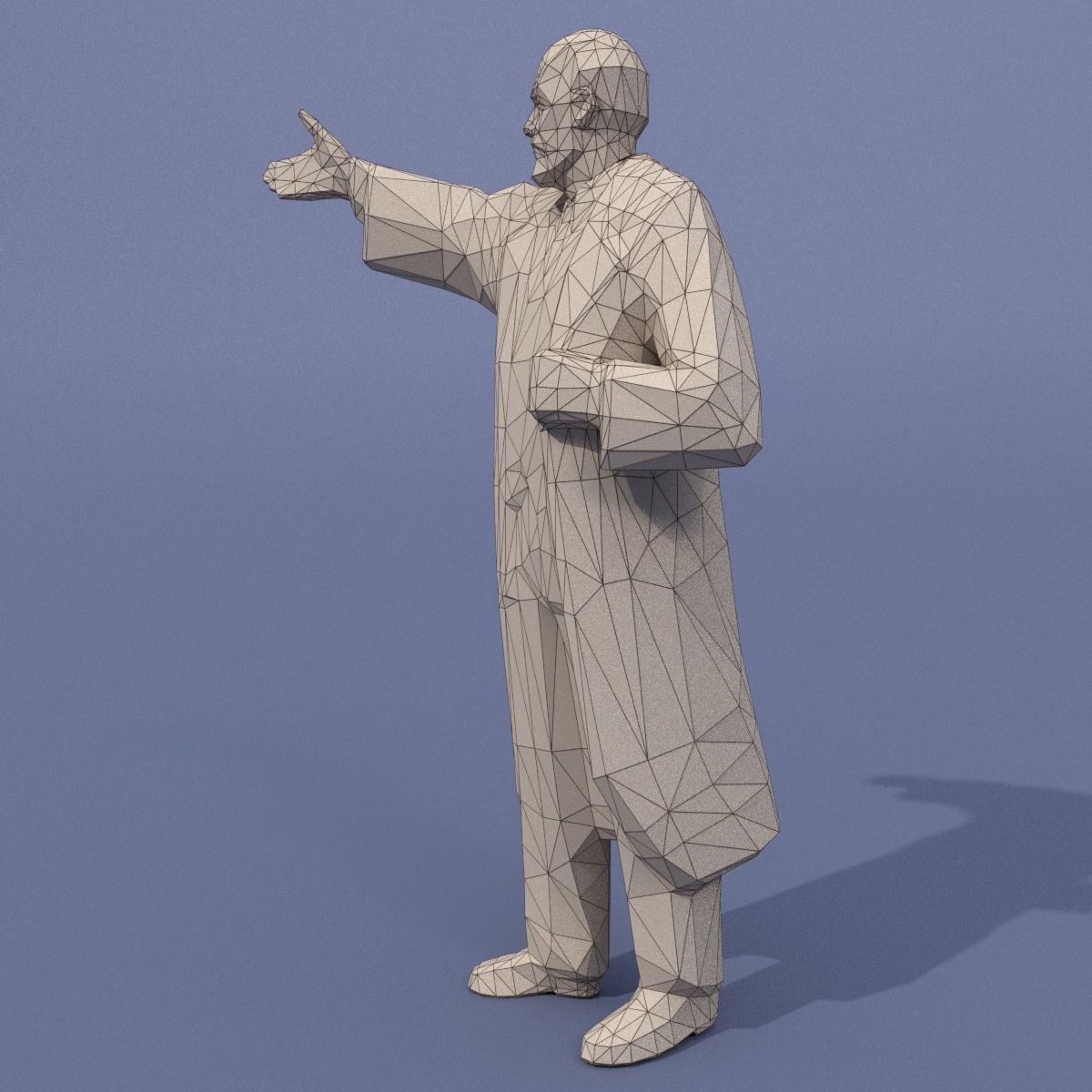 Two monuments of Lenin 3D model_9