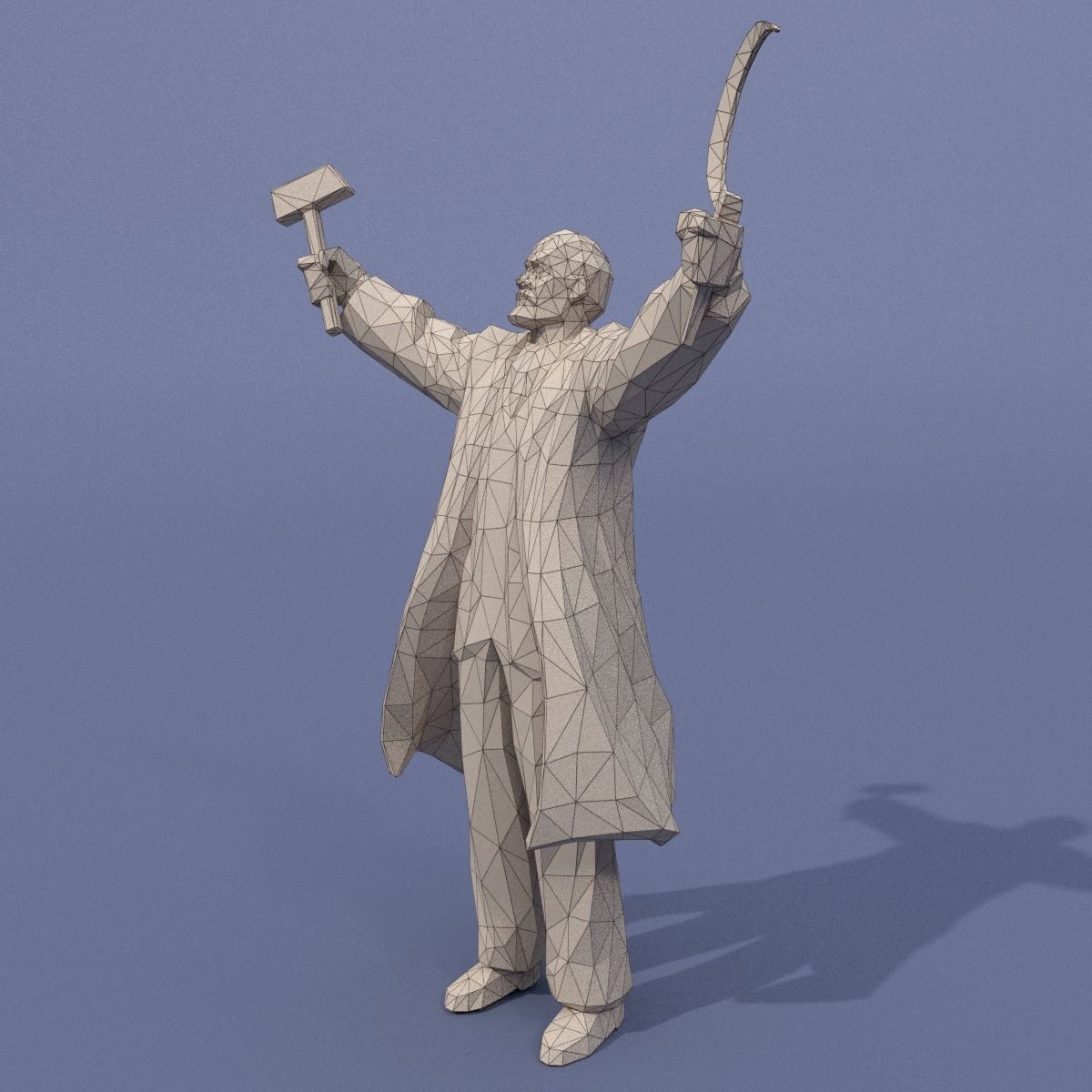 Two monuments of Lenin 3D model_19