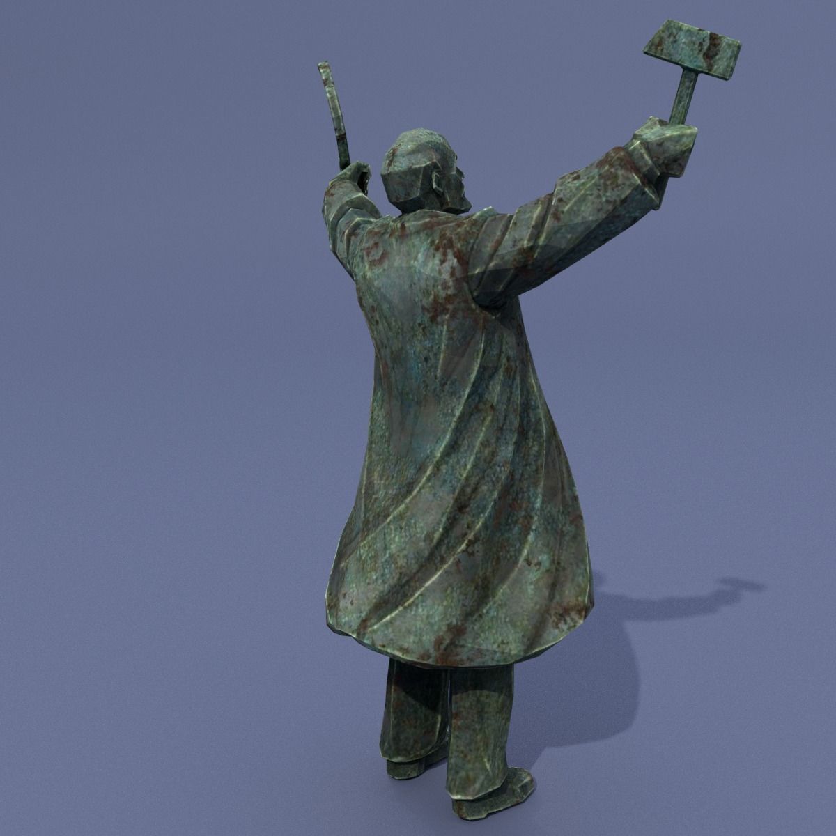 Two monuments of Lenin 3D model_16