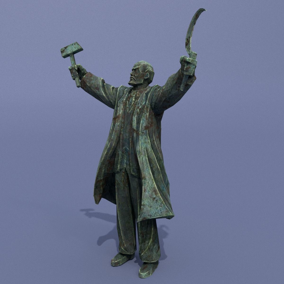 Two monuments of Lenin 3D model_12