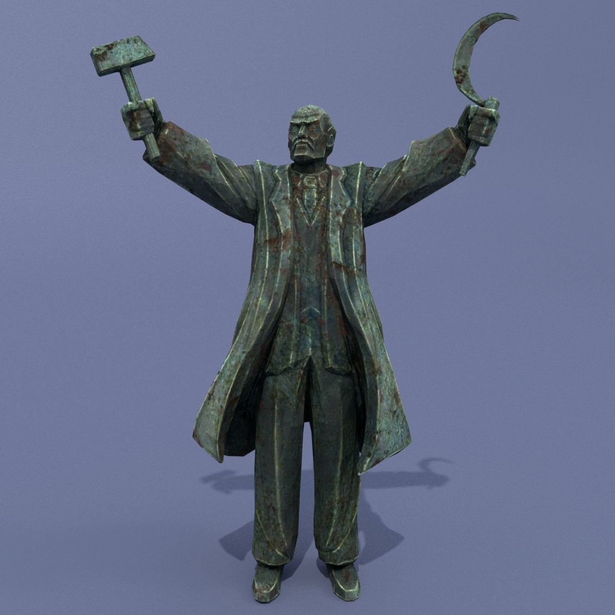 Two monuments of Lenin 3D model_11