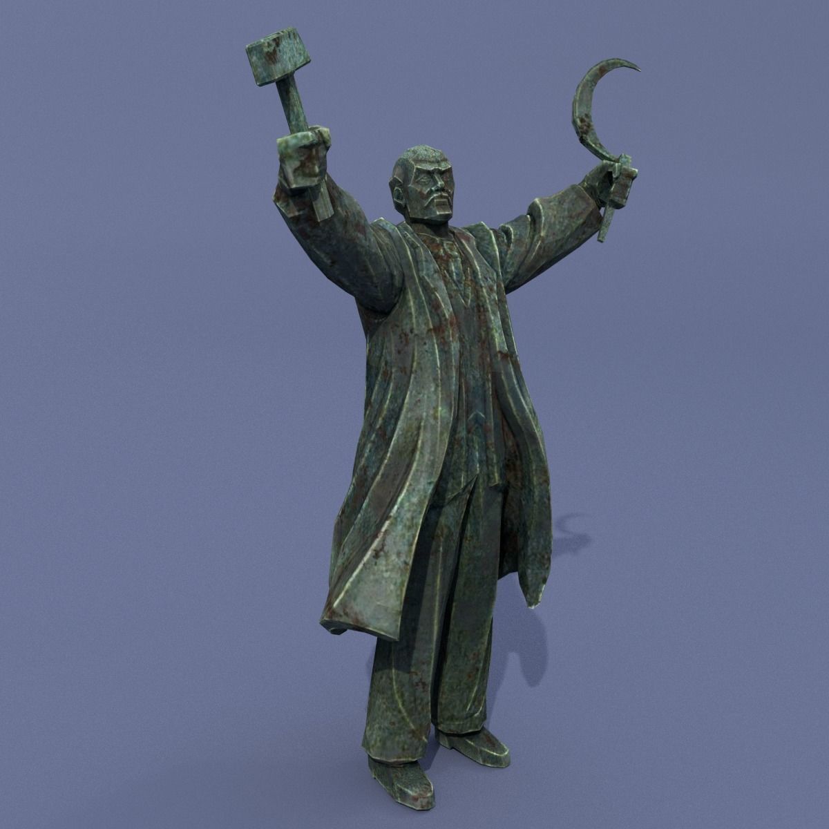 Two monuments of Lenin 3D model_17