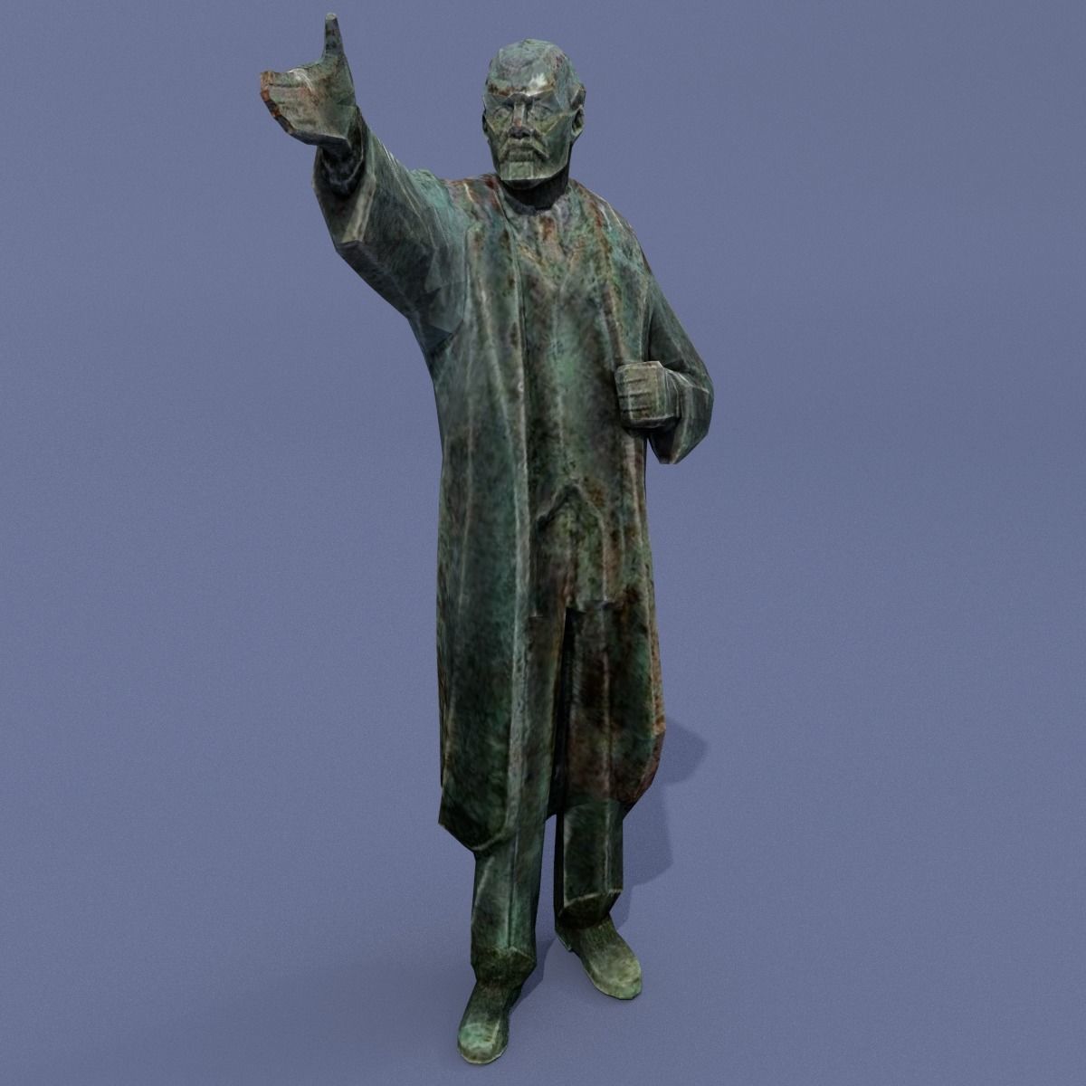 Two monuments of Lenin 3D model_1