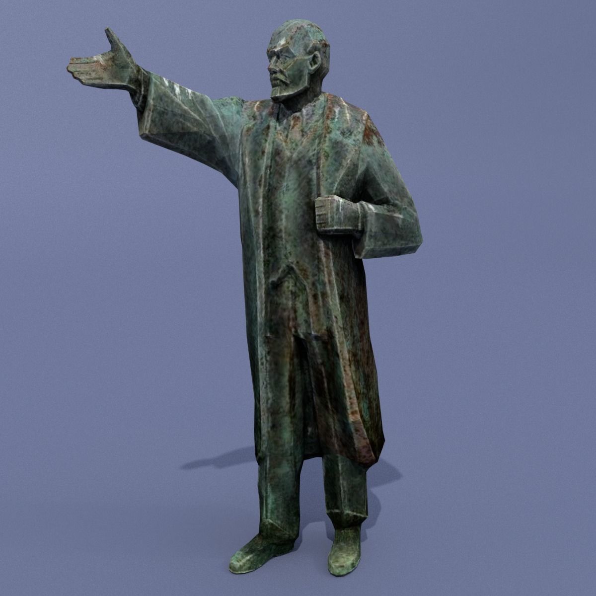 Two monuments of Lenin 3D model_2