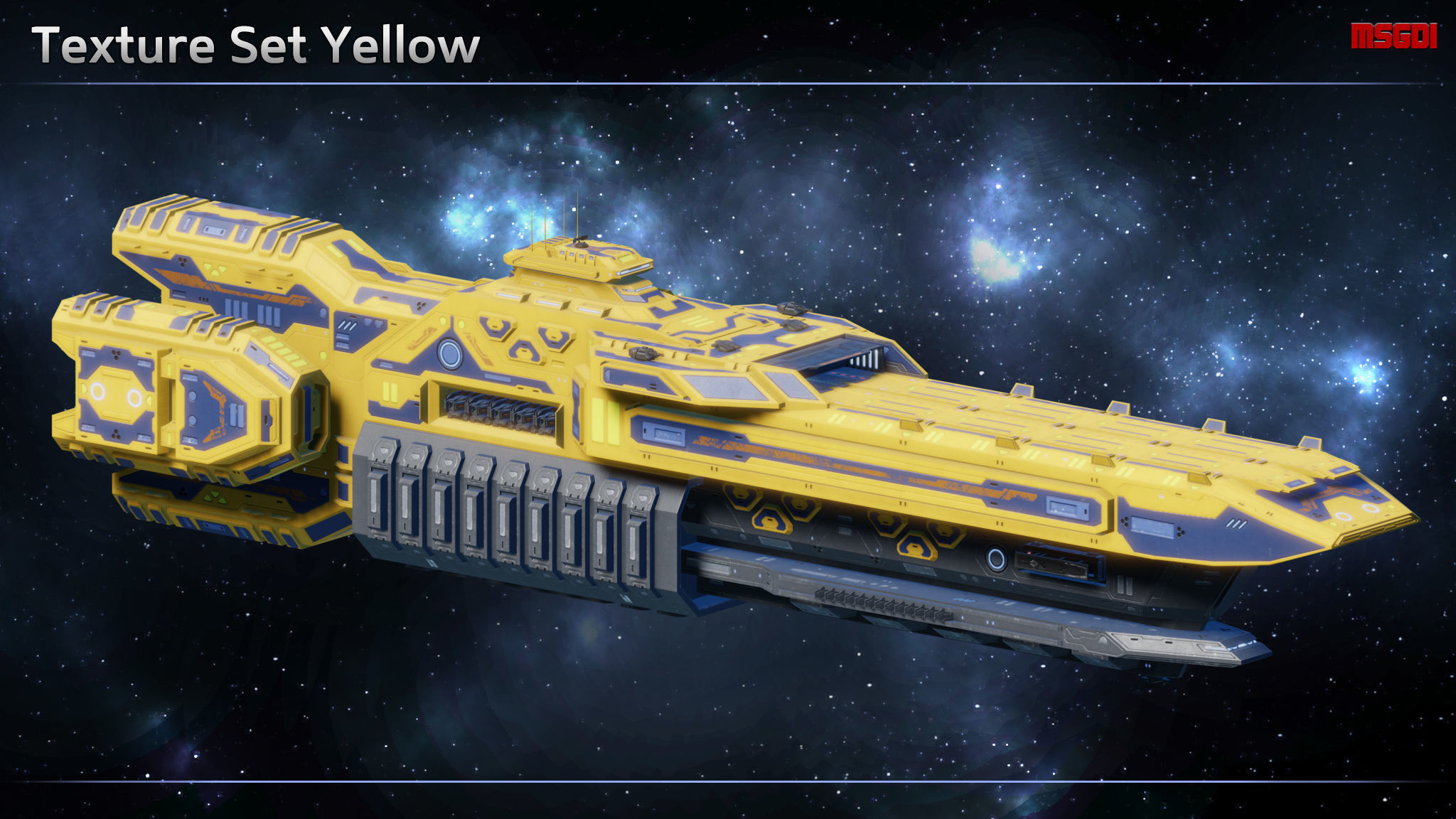 Spaceship Light Carrier Valiant Low-poly 3D model_12