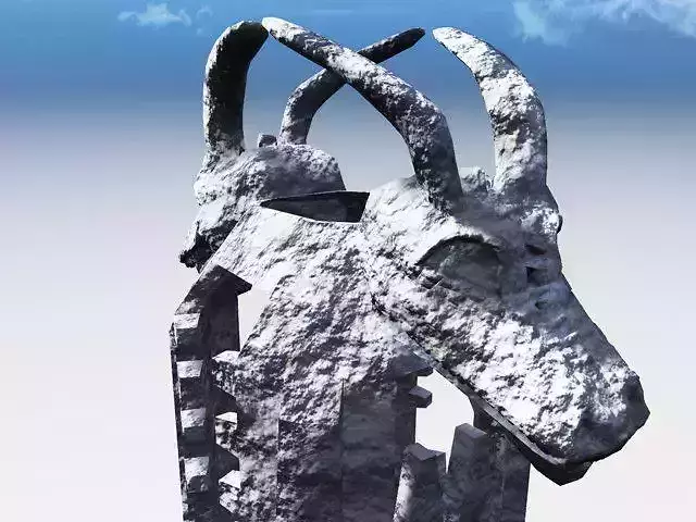 Citadel model statue of dragon