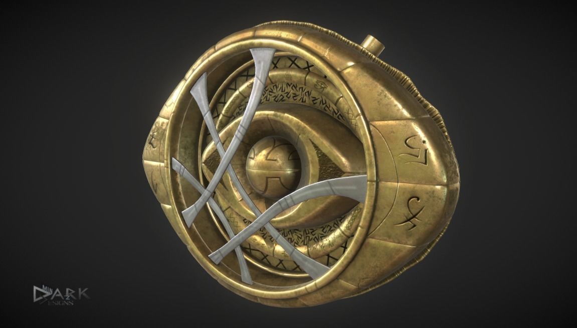 Eye of Agamotto DrStrage Low-poly 3D model_2