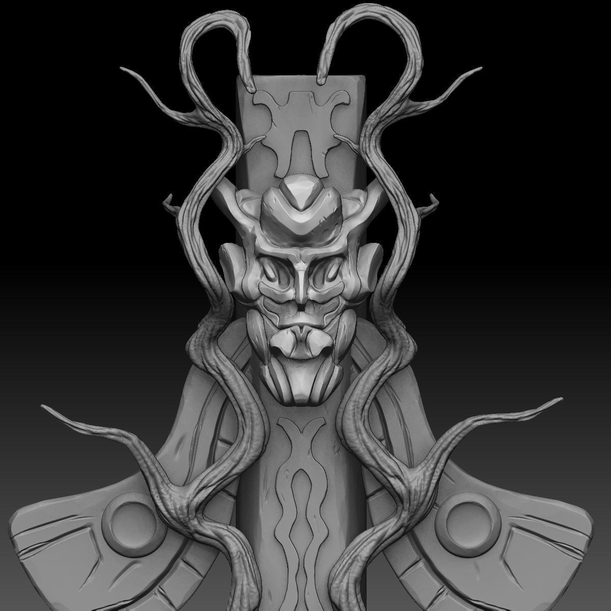 Fantasy totem 3D model_7