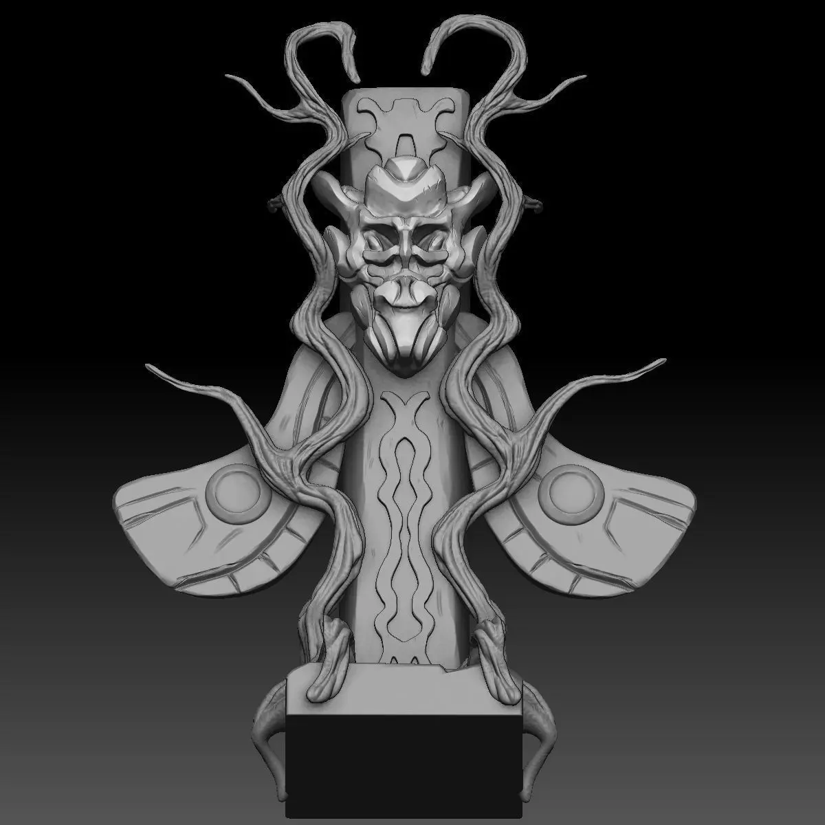 Fantasy totem 3D model_0