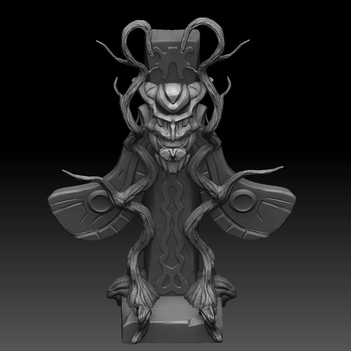 Fantasy totem 3D model_2