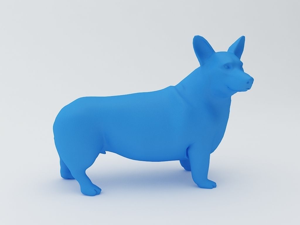 Pembroke Welsh Corgi Dog 3D Model 3D print model_5